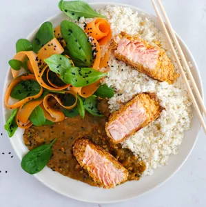 SALMON KATSU BOWL